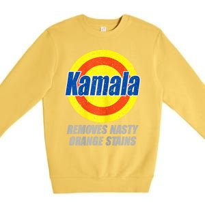 Kamala Removes Nasty Orange Stains Democrat President 2024 Premium Crewneck Sweatshirt