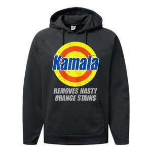 Kamala Removes Nasty Orange Stains Democrat President 2024 Performance Fleece Hoodie