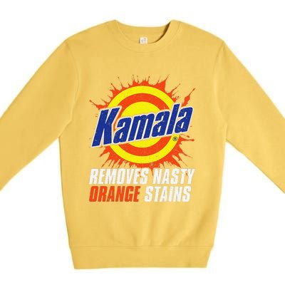 Kamala Removes Nasty Orange Stains Kamala Harris Funny 2024 Premium Crewneck Sweatshirt