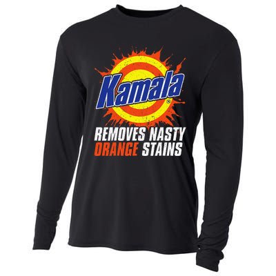 Kamala Removes Nasty Orange Stains Kamala Harris Funny 2024 Cooling Performance Long Sleeve Crew