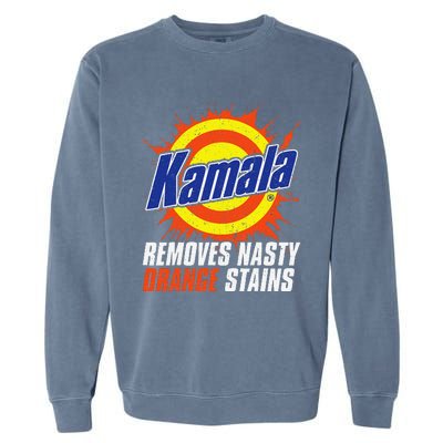 Kamala Removes Nasty Orange Stains Kamala Harris Funny 2024 Garment-Dyed Sweatshirt