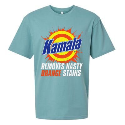 Kamala Removes Nasty Orange Stains Kamala Harris Funny 2024 Sueded Cloud Jersey T-Shirt