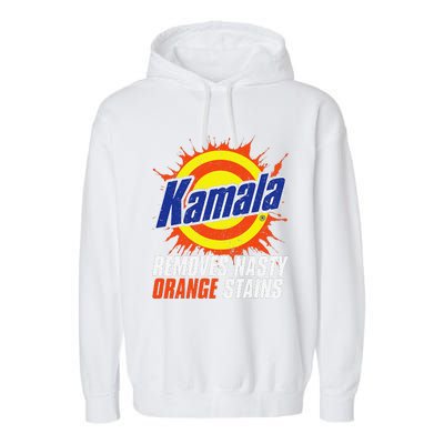 Kamala Removes Nasty Orange Stains Kamala Harris Funny 2024 Garment-Dyed Fleece Hoodie