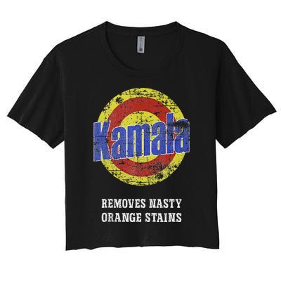 Kamala Removes Nasty Orange Stains Women's Crop Top Tee