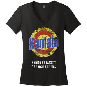 Kamala Removes Nasty Orange Stains Women's V-Neck T-Shirt