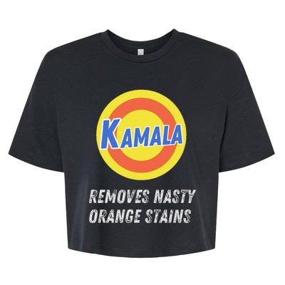 Kamala Removes Nasty Orange Stains Funny 2024 Political Bella+Canvas Jersey Crop Tee