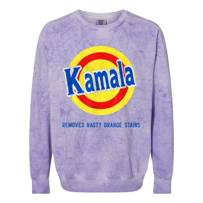 Kamala Removes Nasty Orange Stains Funny Colorblast Crewneck Sweatshirt