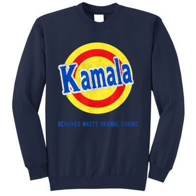 Kamala Removes Nasty Orange Stains Funny Tall Sweatshirt