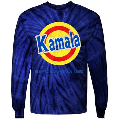 Kamala Removes Nasty Orange Stains Funny Tie-Dye Long Sleeve Shirt