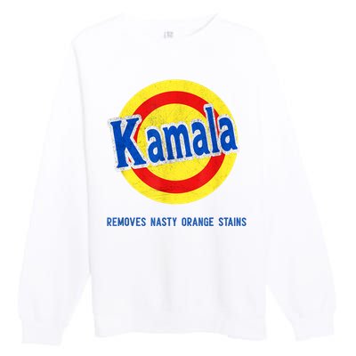 Kamala Removes Nasty Orange Stains Funny Premium Crewneck Sweatshirt