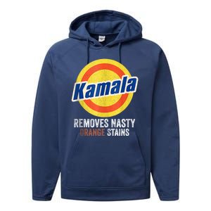 Kamala Removes Nasty Orange Stains Funny 2024 Political Performance Fleece Hoodie