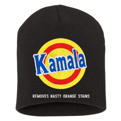 Kamala Removes Nasty Orange Stains Funny Short Acrylic Beanie