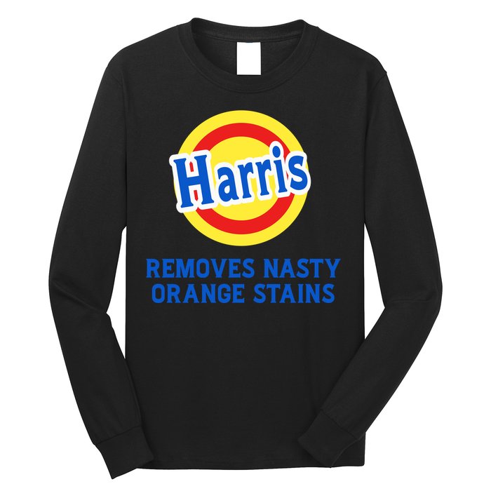 Kamala Removes Nasty Orange Stains Funny Long Sleeve Shirt