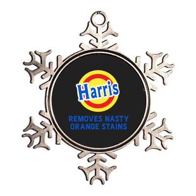 Kamala Removes Nasty Orange Stains Funny Metallic Star Ornament