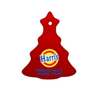 Kamala Removes Nasty Orange Stains Funny Ceramic Tree Ornament