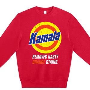 Kamala Removes Nasty Orange Stains Premium Crewneck Sweatshirt