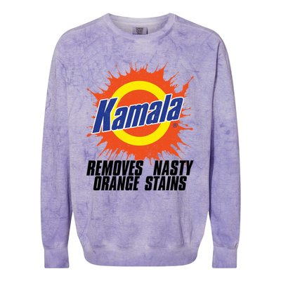 Kamala Removes Nasty Orange Stains Meaningful Gift Colorblast Crewneck Sweatshirt