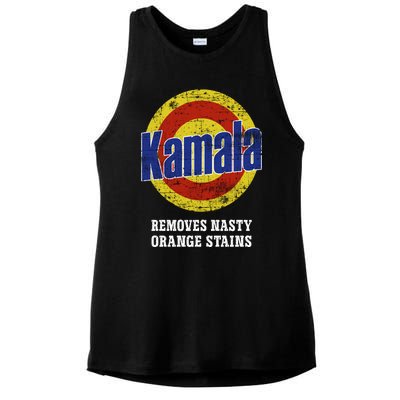 Kamala Removes Nasty Orange Stains Ladies PosiCharge Tri-Blend Wicking Tank