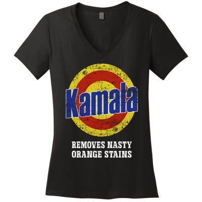 Kamala Removes Nasty Orange Stains Women's V-Neck T-Shirt