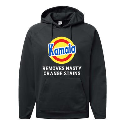 Kamala Removes Nasty Orange Stains Performance Fleece Hoodie