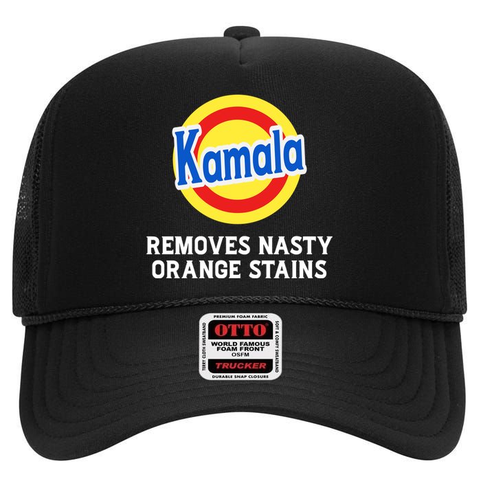 Kamala Removes Nasty Orange Stains High Crown Mesh Back Trucker Hat