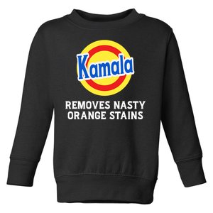 Kamala Removes Nasty Orange Stains Toddler Sweatshirt