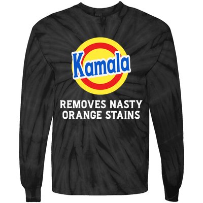 Kamala Removes Nasty Orange Stains Tie-Dye Long Sleeve Shirt