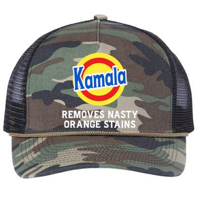 Kamala Removes Nasty Orange Stains Retro Rope Trucker Hat Cap