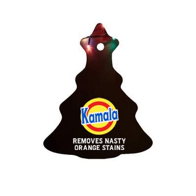 Kamala Removes Nasty Orange Stains Ceramic Tree Ornament