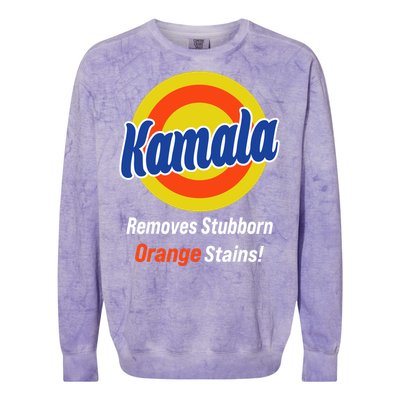 Kamala Removes Nasty Orange Stains Colorblast Crewneck Sweatshirt