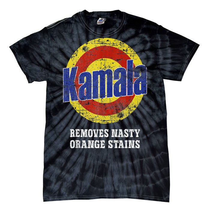 Kamala Removes Nasty Orange Stains Tie-Dye T-Shirt