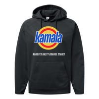 Kamala Removes Nasty Orange Stains Funny Performance Fleece Hoodie