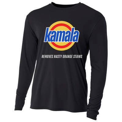 Kamala Removes Nasty Orange Stains Funny Cooling Performance Long Sleeve Crew