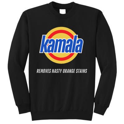 Kamala Removes Nasty Orange Stains Funny Tall Sweatshirt