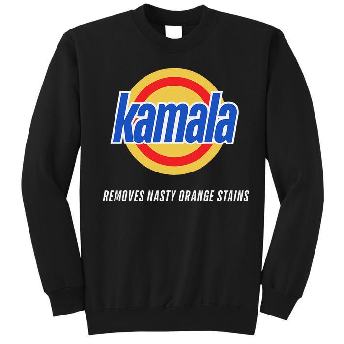 Kamala Removes Nasty Orange Stains Funny Tall Sweatshirt