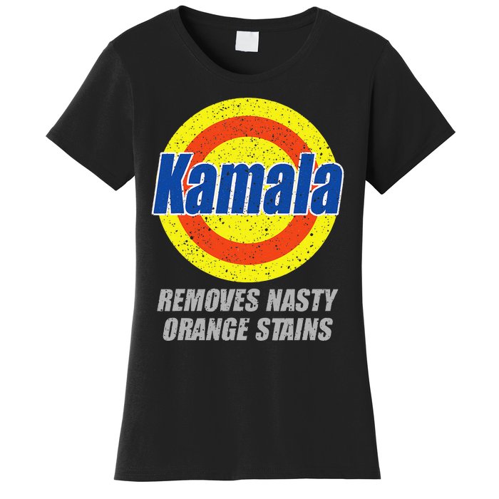 Kamala Removes Nasty Orange Stains Democrat President 2024 Gift Women's T-Shirt