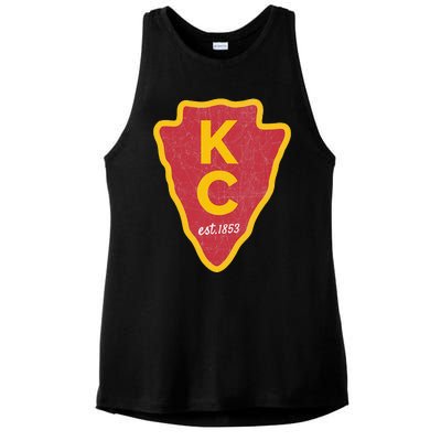 Kc Red Original Red Kansas City Ladies PosiCharge Tri-Blend Wicking Tank