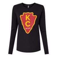 Kc Red Original Red Kansas City Womens Cotton Relaxed Long Sleeve T-Shirt