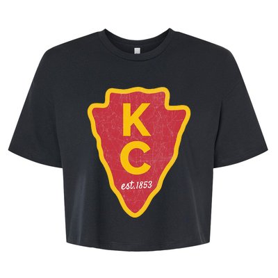 Kc Red Original Red Kansas City Bella+Canvas Jersey Crop Tee