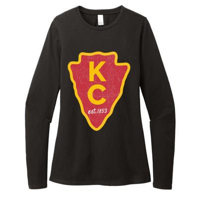 Kc Red Original Red Kansas City Womens CVC Long Sleeve Shirt