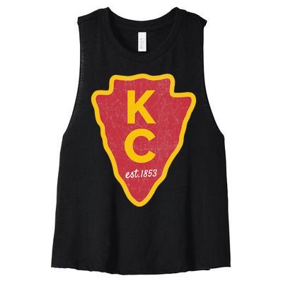 Kc Red Original Red Kansas City Women's Racerback Cropped Tank