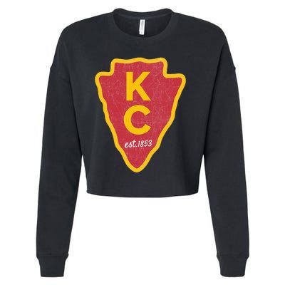 Kc Red Original Red Kansas City Cropped Pullover Crew