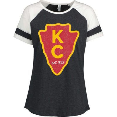 Kc Red Original Red Kansas City Enza Ladies Jersey Colorblock Tee