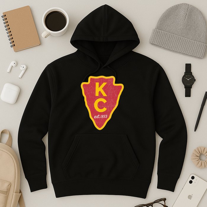 Kc Red Original Red Kansas City Kc Unique Est 1853 Kc Local Hoodie