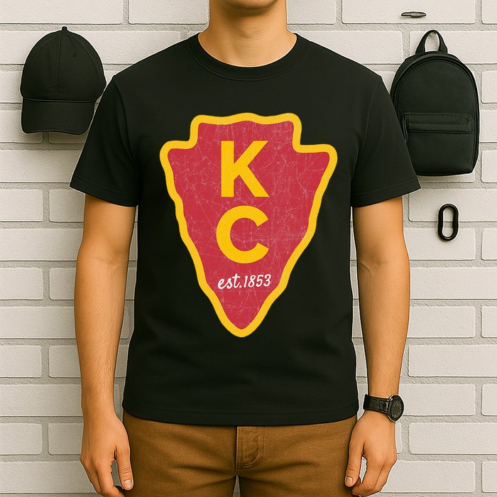 Kc Red Original Red Kansas City Kc Unique Est 1853 Kc Local T-Shirt