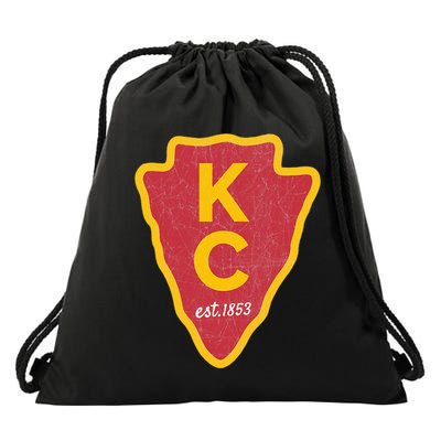 Kc Red Original Red Kansas City Kc Unique Est 1853 Kc Local Drawstring Bag