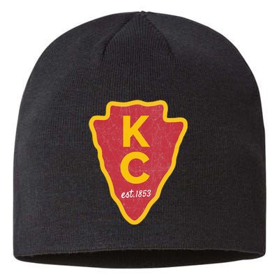 Kc Red Original Red Kansas City Kc Unique Est 1853 Kc Local Sustainable Beanie