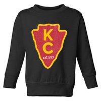 Kc Red Original Red Kansas City Kc Unique Est 1853 Kc Local Toddler Sweatshirt