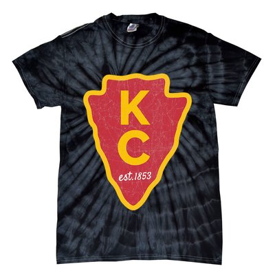 Kc Red Original Red Kansas City Kc Unique Est 1853 Kc Local Tie-Dye T-Shirt