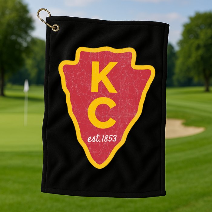 Kc Red Original Red Kansas City Kc Unique Est 1853 Kc Local Golf Towel